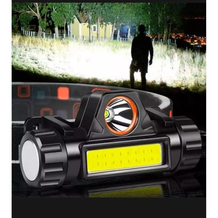 Mini led high power headlamp high power rechargeable build in battery