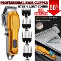 Genuine Professional Barber Hair Clipper / LED Display / Rechargeable Hair Trimmer / Electric Hair Cutting Machine / Cord Cordless Shaving Trimming Machine / Men’s Body Hair Removal Cutting Machine. 