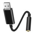 2024 USB to 3.5mm Jack Audio Adapt USB to Aux Cable External Stereo Sound Card Support USB to TRRS 4-Pole Aux Port Myhappinessisyou. 