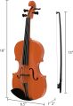 Violin with 4 Adjustable Strings and Bow - Musical Sounds- Realistic-Looking Instrument for Learning Classical Music uk import. 