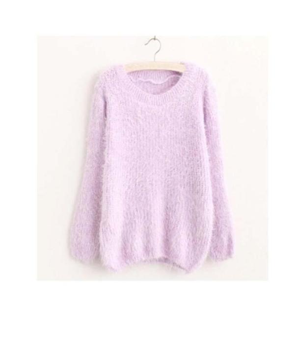 Spring Autumn Korean Fashion Women Mohair Pullover Jumper