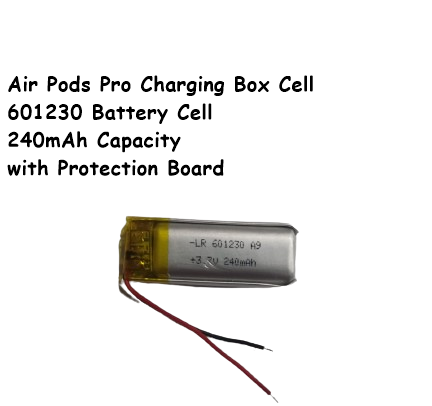Airpods Pro Charging Box Battery Cell Replacement with 240mAh Capacity 601230 battery Cell