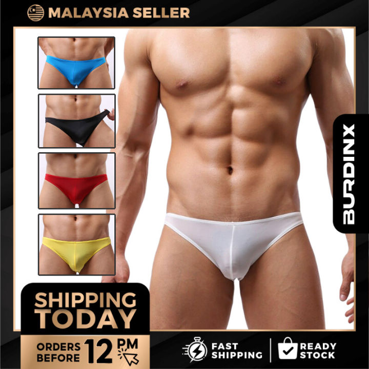 Ice Silk Seamless Men Briefs Underwear Spender Seluar Dalam Lelaki