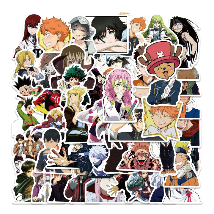 50pcs%20Mixed%20Anime%20Stickers%20One%20Piece%20Demon%20Slayer%20Naruto%20Hunter%20Anime%20Sticker%20Notebook%20Motorcycle%20Skateboard%20Computer%20Mobile%20Phone%20Cartoon%20Decal%20Toy%20-%20Image%2010