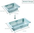 Stretchable Fridge Organizer Adjustable Storage Shelf Drawer Basket Fresh Spacer Layer Refrigerator Organizer for Candy Fruit - 2 pc. 