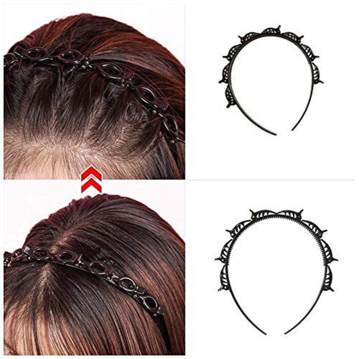 Hair Style twister hair band headband Double Bangs Hairstyle Hairpin with clip hair styling new fashion Hairband Women girls