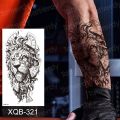 【The road to happiness Store】arm tattoo men boy y black temporary waterproof tattoo wolf tiger tribal tattoo design body art tattoos water. 