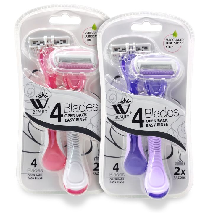 (Pack of 2) WBM Women Body Razor - 4 Pcs | Razor for Women | Body Razor for Smooth Shaving