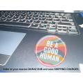 Be A Good Human Round Laptop Sticker Retro Aesthetic Decal Motivational Kindness Quote Sticker Vintage Rainbow Style Positive Vibes Aesthetic Sticker for Mobile & Journaling Trendy Round Decal Be A Good Human Typography Art 3inchx3inch sticker size. 