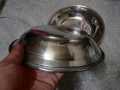 4 Pcs Plain Round Deep Plates Stainless Steel 8 inches. 