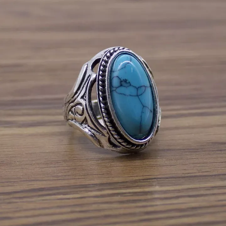 Retro%20Style%20Oval%20Stone%20Rings%20for%20Men%20Tin%20Alloy%20Silver%20Plated%20Vintage%20Ring%20Fashion%20Jewelry%20-%20Image%203