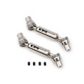NANLIY- 2 Set for WPL RC Car Spare Parts Metal: 1 Set Ural Truck Front Rear Drive Shaft & 1 Set RC Car Steering Pull Rod. 