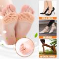 1 Pair (2PCS) Silicone gel Tip Toe Anti Heel Half Breathable Foot Protector Super Soft Shoes With Toe Tip Protection Ballet Dance Shoes Men Woman Non-Slip Silicone Sock (Human Skin Color). 