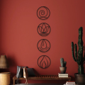 Elite Elegance Medium Size Four Elements Metal Wall Decor, Metal Wall Art, Home Decor, Interior Decoration, Four Elements Symbol, Earth Water Wind Fire, Metal Wall Hanging, Metal Wall Decor For Bedroom, Metal Wall Decoration. 