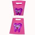 FIRST TEETH THEME GOODY BAGS - PACK OF 10 FABRIC GOODY BAGS - FIRST TEETH GIFT BAGS. 