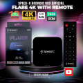 Premium SpeedX Flare A10 Android 10.0 TV Box | Quad-Core ARM Cortex-A53 Processor | 4K Ultra HD Streaming | 2GB RAM + 16GB ROM | WiFi Media Player for YouTube, Netflix, Gaming, Movies & Live TV | Perfect for Smart Home Theater & Entertainment Setup. 
