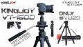Kingjoy VT-1500 lightweight professional video tripod & VT-1510 fluid drag pan head-3 section, 65in, 4.8lbs. 