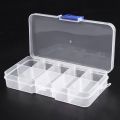 box with compartments-1 x 10 Compartment Plastic Storage Box-Transparent. 