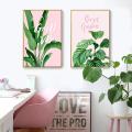 Nordic Tropical Green Leaves Canvas Painting Poster Wall Art Picture Room Decor. 