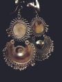 Antique mirror jhumkay. 
