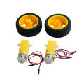 bellylady Smart Car Robot Tire Wheel With Dc 3-6v Gearbox Motor For Arduino. 