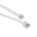 XHHDQES 2X 6P6C RJ11 Telephone Extension Fax Cable Line 9.8Ft Length White. 
