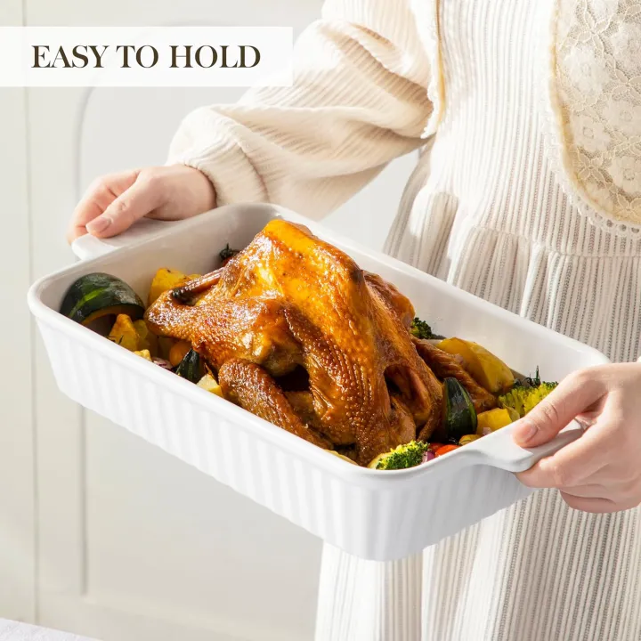 Techmanistan%2013.5"%20Long%20Rectangular%20Stripped%20Ceramic%20Tray,%20Oven%20Safe%20Ceramic%20Dish,%20Baked%20Rice%20Baking%20Tray%20Cake%20Tray%20Pizza%20Oven%20Dinner%20Plate%20Korean%20Bowl,%20Ceramic%20Baking%20Dish,%20Porcelain%20Baking%20&%20Serving%20Dish,%20Baking%20Pan%20Casserole%20Dish,%20Lasagna%20Pan%20-%20Image%205