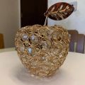 Nordic Room Decor Pineapple Crystal Ornaments Gold Silver Fruit Wrought Iron Desk Adornment Home Decoration Accessories Modern. 