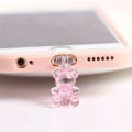 1Pcs Acrylic Bear Phone Charm Earphone Jack Dust Plug For Phone Layor. 