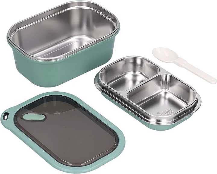 Double Layer Portable Deep Food Grade Lunch Box Fully Air Tight It has