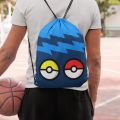 Traverse  Pokimone' Drawstring Bags For Girls / Bags For Kids / Bags For Boys- Digitally printed by on strong polyester fabric Bags hand bag for girls bags for girls. 
