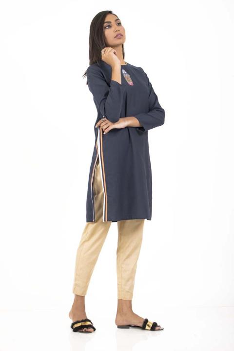 EGO%20Fall%20Collection%202019%20%20Cool%20Rabbit%20%20Navy%20Cotton%20Kurti%20For%20Women%20-%20Image%205