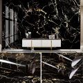60cm × 200cm Self Adhesive Black / White Marble Sheet for Kitchen - Anti Oil and Heat Resistant Wallpaper. 