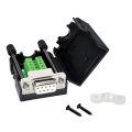 DB9 Solderless Connector RS232 D-SUB Serial to 9-Pin Port Terminal Male Female Adapter with Case (1Pcs-Male+1Pcs-Female). 