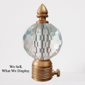 Pack Of 2 - Beautiful Crystal Ends For Curtain Rod - Elegant Design. 