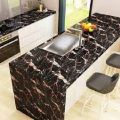 Pack of 2 Pcs - Modern Marble Texture Wall Paper Self Adhesive Furniture Wallpaper Waterproof Oil Proof Kitchen PVC Table Stickers. 