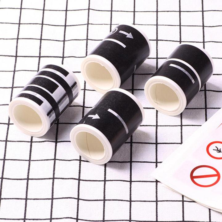 Railway Highway Road Tape 4 Rolls 4.8cmx5M Sticker Traffic Road Adhesive Masking Tape Road for Kids DIY Toy Car Play