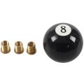 Universal Car Auto Black 8 Ball Gear Shift Shifter Knob W 8mm 10mm 12mm Adapter. 