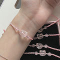 Kawaii HelloKittys Bracelet Y2k Pink Bracelet Lucky Girl Braided Bracelet Sweet Cute Pendant Good Friend Couple Jewelry Gift Qoddess. 