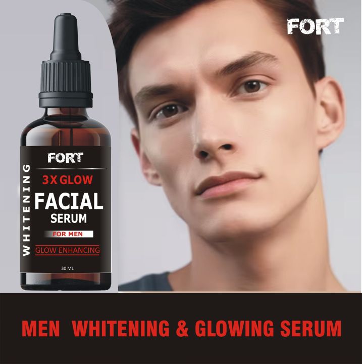 FORT Men’s Face Serum Whitening Serum for Face Whitening and Glowing Skin - Top Serums for All Skin Types