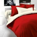 Beddy's Studio Pure Cotton Plain Solid Red & White Color Quilt Cover Set | Single & King Size Bed Duvet Cover | Comforter | Blanket | Razai Cover. 