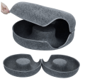 Donut Cat Tunnel Bed Pets House Natural Felt Pet Cat Cave Interactive Toys Round Wool Felt Pet Bed Cat Training Toy Cat House. 