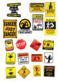 Caution Funny Cool Funky Doodle Stickers for Laptop Car Bike Phone Stickers. 
