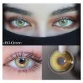 Stylish Makeup Contact Lens, Silky Green 3-Tone Eyes Color Lenses With Case *** Eye lenses for Girls & Boys *** Give a colored look to your eyes *** Soft Lens *** Party wear and casual range available *** (Water Kit & Box). 