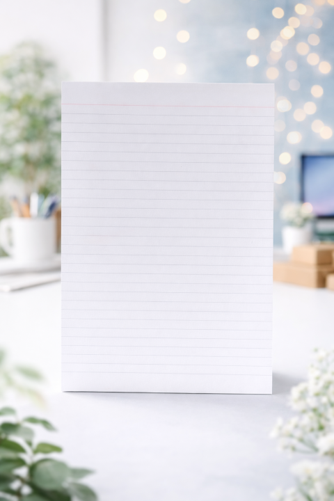 Full scape paper - Full scape sheets - Slight Greyish Paper- Pack of 48, 96 and 144 narrow line sheets-for assignments, answer sheet and rough register sheets