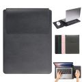13 15 inch Professional Adjustable Stand Laptop Sleeve with Mouse Pad Shockproof Tablet Case Colorful PU Leather Computer Bag for HP/Dell/Surface Office. 