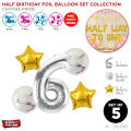 Half Birthday Foil Balloon Collection Set For Decoration Halfway Mark, 1/2 Month Birth Day Parties Decor Supplies Balloons Set Milestone Baloon Decorate Your Room Walls, Half Way to One Decorations Celebration 6 Months Children, Boys & Girls : Ak39hf9g. 