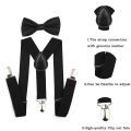 Fashionable Broad Strip Adjustable Suspender with  Bow Tie for kids. 