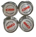 SET OF 4 CRS Logo Car Wheel Center Caps Premium Quality 5.72 cm - 2.25 Inches Shining Chrome. 
