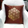 16*16  Luxury Velvet Laser Cut Sofa Cushion Cover Velvet Cushion Designed With Leaser Work, Front Velvet , Back Silk with Side Zip By Mehman Bazar. Floor,sofa,bed cushion cover. 